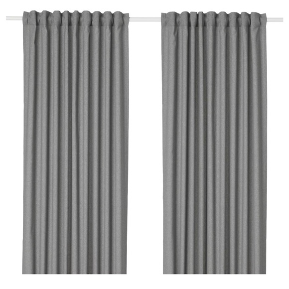 Hannalena Ikea Gray Curtains pair - Picture 1 of 1